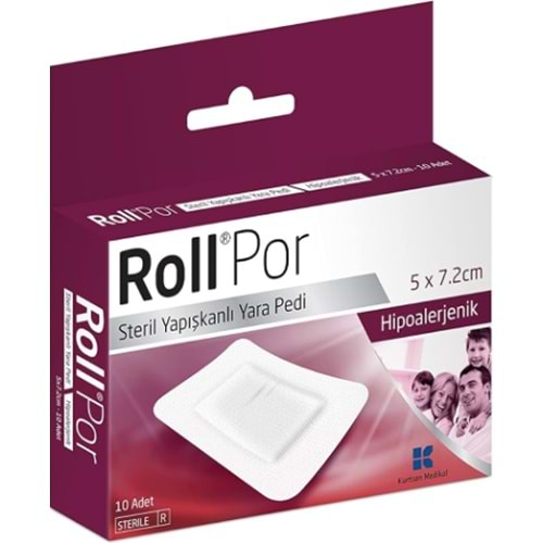 Roll Por Steril Yapışkanlı Yara Pedi 5*7,2cm 10Lu