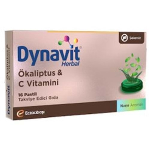 Dynavit Herbal Ökaliptüs & C Vitamini Pastil 16 Lı