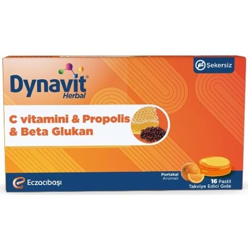 Dynavit Herbal Propolis & C Vitamini & Beta Glukan Pastil 16 Lı