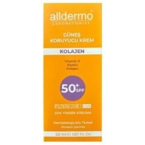 Alldermo Güneş Kremi Kolajen SPF50+ 50Ml