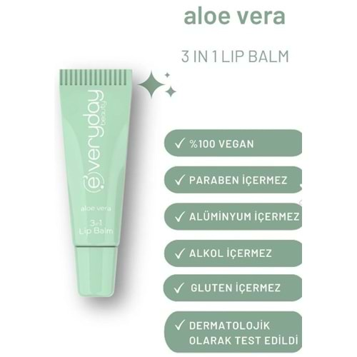 Everyday Beauty Lıp Balm Aloevera 3In1 10Ml