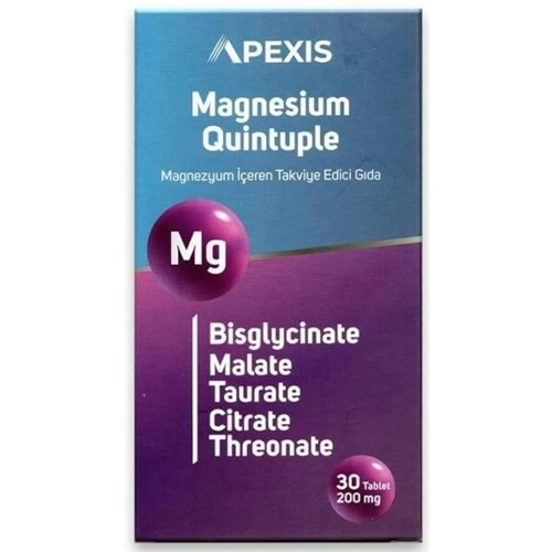 Apexıs Magnesıum Quıntuple 200mg 30 Tablet