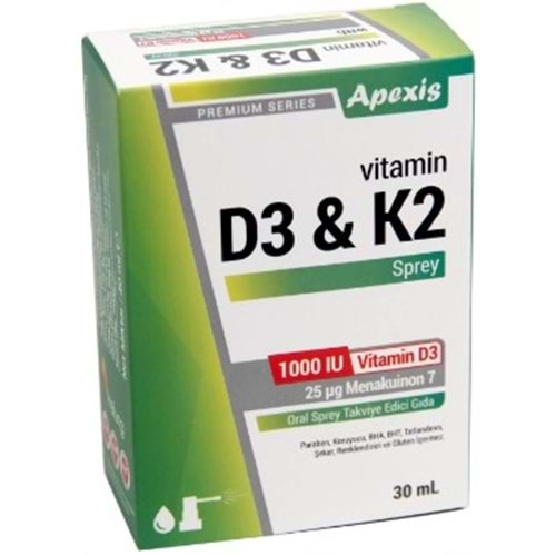 Apexıs Vıtamın D3K2 Sprey 30 Ml