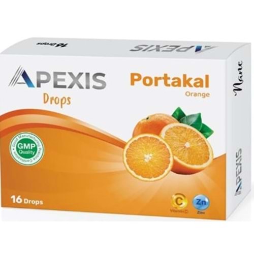 Apexıs Drops Portakal Aromalı 16 Pastıl