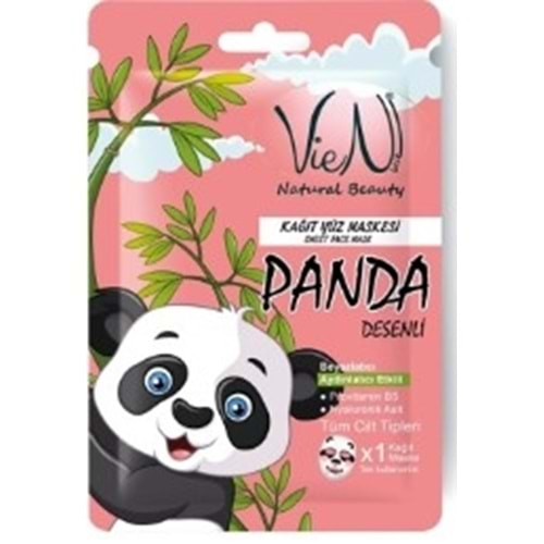 Vıen Kagıt Yüz Maskesı Panda Desenlı Beyazlatıcı/Aydınlatıcı 25g