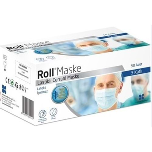 Roll Cerrahı Maske 50Lı