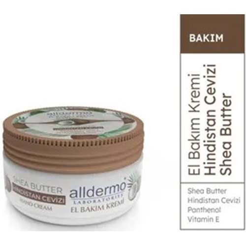 Alldermo El Bakım Kremı Shea Butter Hındıstan Cevızı 150Ml