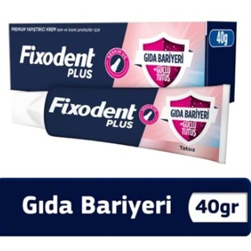 Fixodent Yapıştırıcı Krem 40G Plus Gıda Bariyeri Tatsız