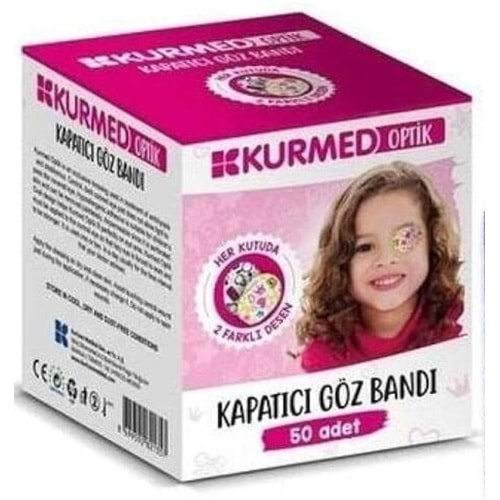 Kurmed Optik Kız Çocuk Kapatıcı Göz Pedi 50li