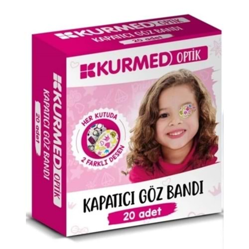 Kurmed Optik Kız Çocuk Kapatıcı Göz Pedi 20li