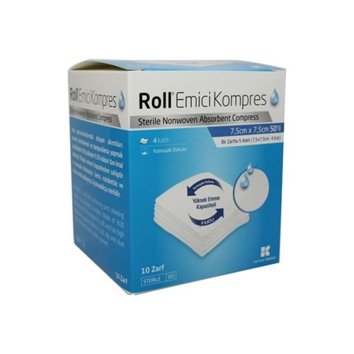 Roll Emici Kompres 7,5*7,5cm 50li