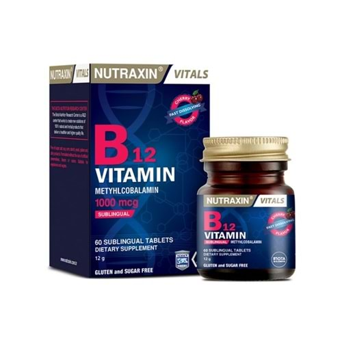 Nutraxin B12 Vitamini Dil Altı 60 Tablet