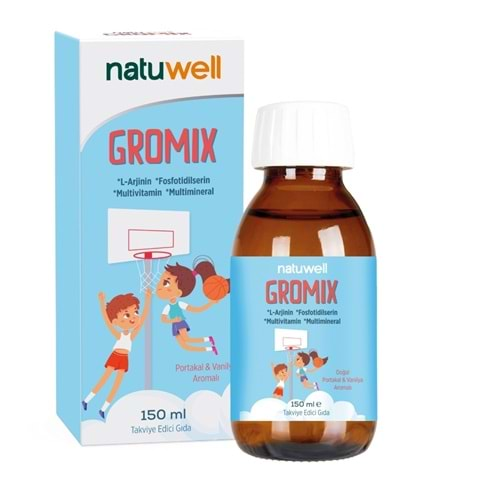 Natuwell Gromix Portakal ve Vanilya Aromalı Şurup 150ml