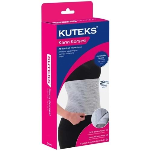 Kuteks Abdominal Karın Korsesi Ayarlanabilir Bedenli