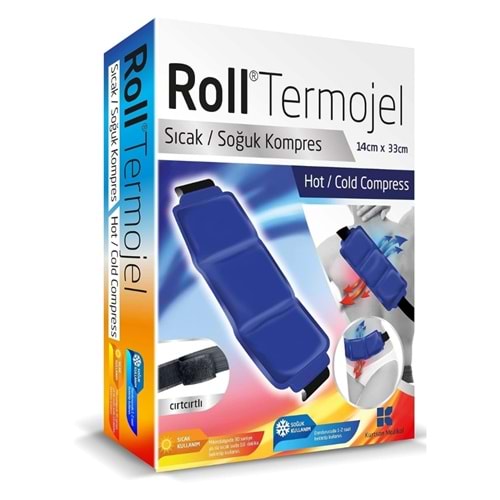 Roll Termo Jel Bel, Sırt ve Karın Bölgesi için Sıcak Soğuk Kompres 14 cm x 33 cm