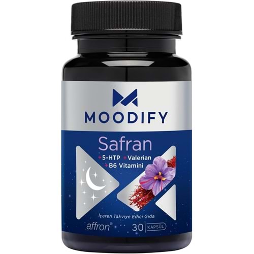 Moodify Safran Magnezyum Valerian B6 Vitamin 30 Kapsül