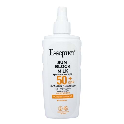Essepuer SPF50+ Suya Dayanıklı Süt Güneş Kremi 200 mL