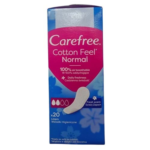 Carefree Cotton Feel Normal Ferah Koku Günlük Ped 20Li
