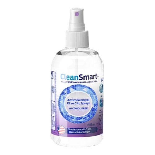 CleanSmart Antimikrobiyal El ve Cilt Spreyi 250 mL