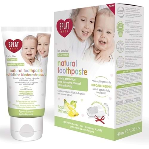 Splat Elma Muz Aromalı 0-3 Yaş Çocuk Diş Macunu 40 mL + Diş Fırçası