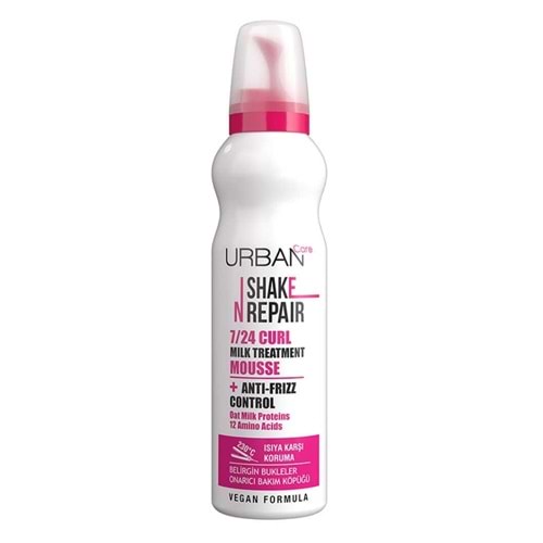 Urban Care 7/24 Curl Kabaran ve Bukleli Saçlara Özel Saç Bakım Köpüğü 150 mL