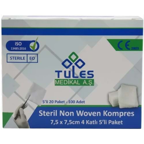 Tules Steril NW Gaz Kompres 7,5*7,5cm 100Lü