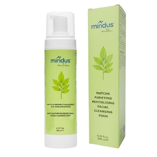 Mindus Matcha Arındırıcı Canlandırıcı Yüz Temizleme Köpüğü 200 mL