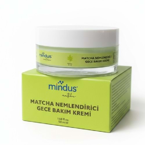 Mindus Matcha Nemlendirici Gece Bakım Kremi 50 mL