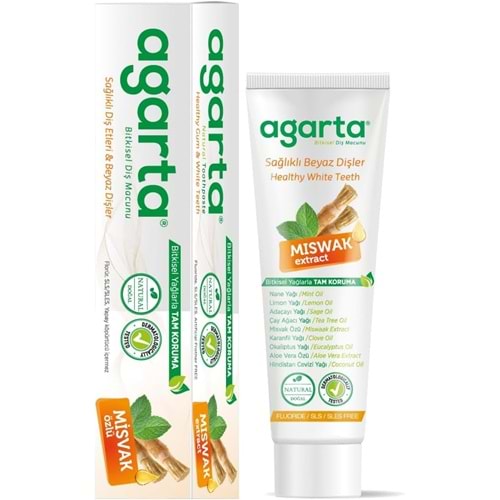 Agarta Bitkisel Diş Macunu Misvak Özlü 100Ml