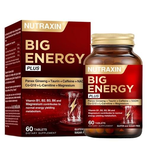Nutraxin Big Energy Plus Takviye Edici Gıda 60 Tablet