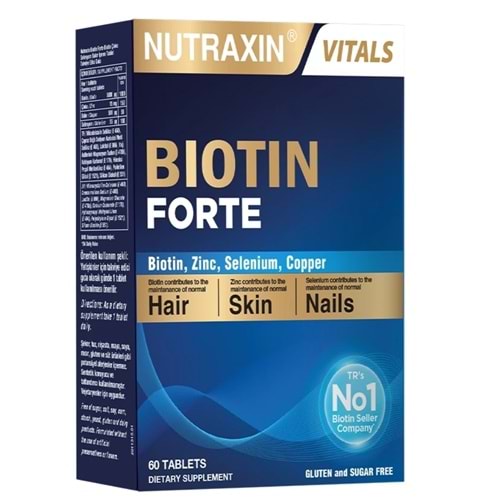 Nutraxin Biotin Forte 60 Tablet Takviye Edici Gıda