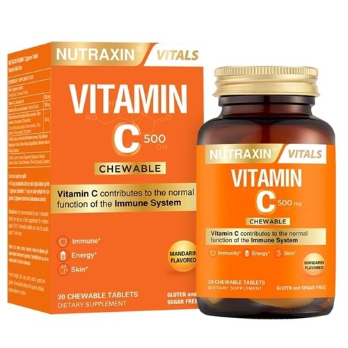 Nutraxin Vitamin C 500 mg Çiğnenebilir 30 Tablet