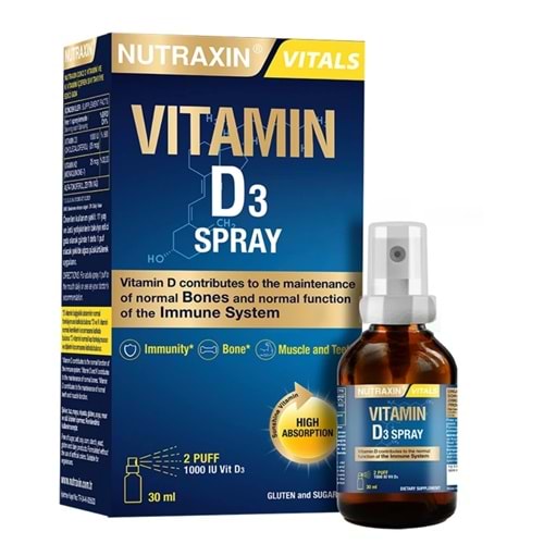 Nutraxin Vitamin D3 1000 IU Sprey 30 mL