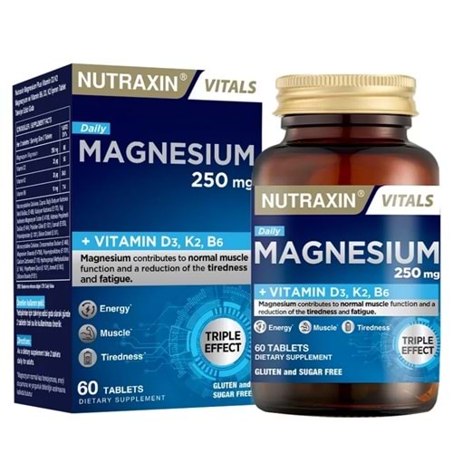 Nutraxin Magnezyum Daily 250 mg 60 Tablet