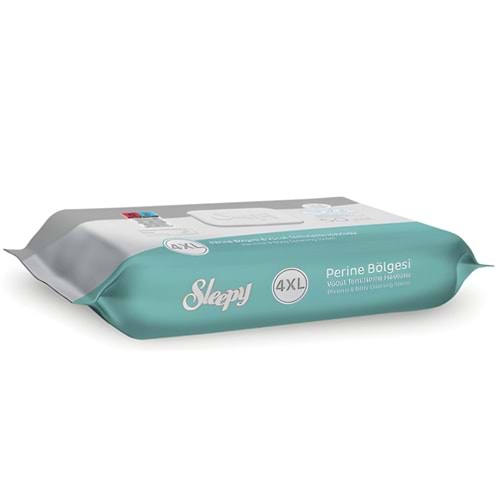 Sleepy Perine Bölgesi Vücut Temizleme Mendili 4XL 50Li (Ekstra Büyük)
