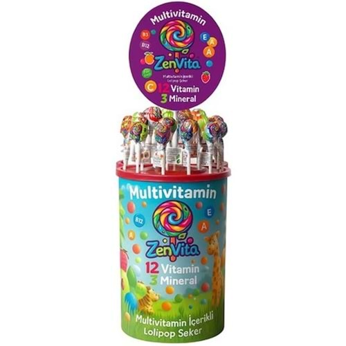 Zenvita Multivitaminli Lolipop Şeker 150li