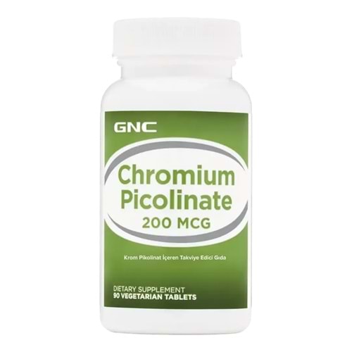 GNC Chromium Picolinate Takviye Edici Gıda 200 mcg 90 Tablet