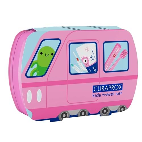 Curaprox Kids Travel Set, Pembe