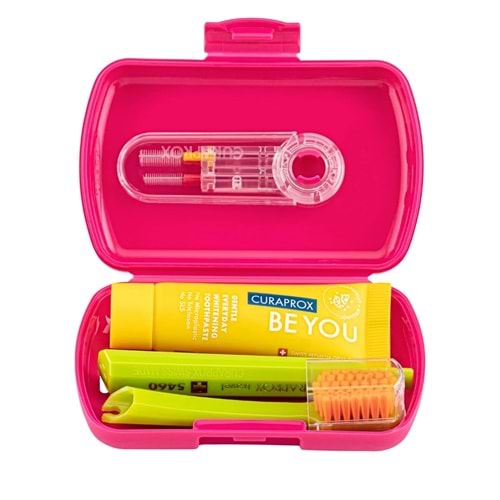 Curaprox Be You Travel Set, Koyu Pembe