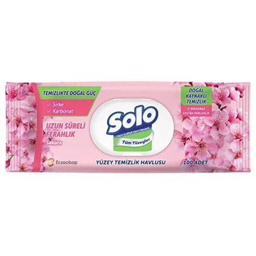 Solo Yüzey Temizlik Havlusu 100Lü Sakura