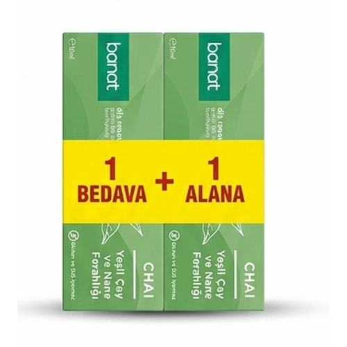 Banat Chai Yeşil Çay Özlü Diş Macunu 50 mL, 2Li Paket