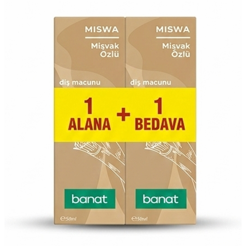 Banat Miswa Misvak Özlü Diş Macunu 50 mL, 2Li Paket