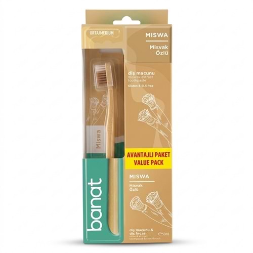 Banat Miswa Diş Fırçası ve Macun Set (50ml)