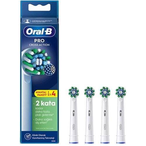 Oral-B Yedek Başlık EB50-4 Cross Action Beyaz