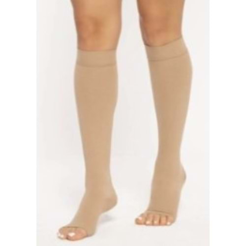 Varis Çorabı 280Den Orta Basınç Diz Altı Ucu Açık 7 (22-32 mmHg)