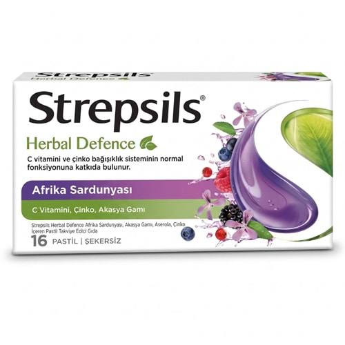 Strepsils Herbal Defence Afrika Sardunyası Pastil 16Lı
