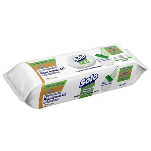 Solo Mopa Uyumlu 4XL Temizlik Havlusu Beyaz Sabun 50Li