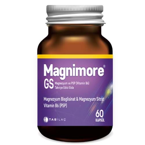 Magnimore GS Magnezyum ve Vitamin B6 İçeren 60 Kapsül