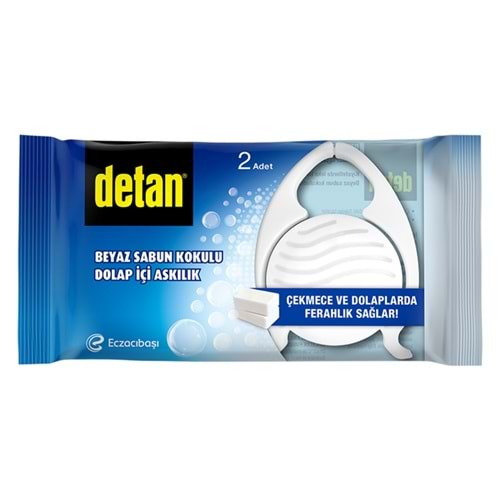 Detan Beyaz Sabun Kokulu Dolap İçi Askılık 2li