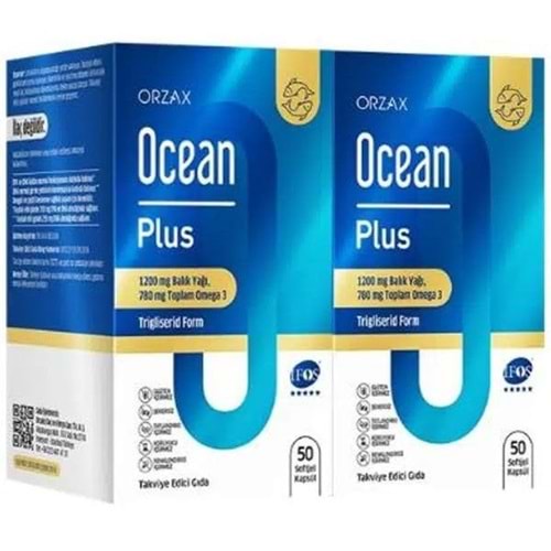 Ocean Plus 1200Mg Balık Yağı 50+50 Kapsül 2Li Avantaj Paket